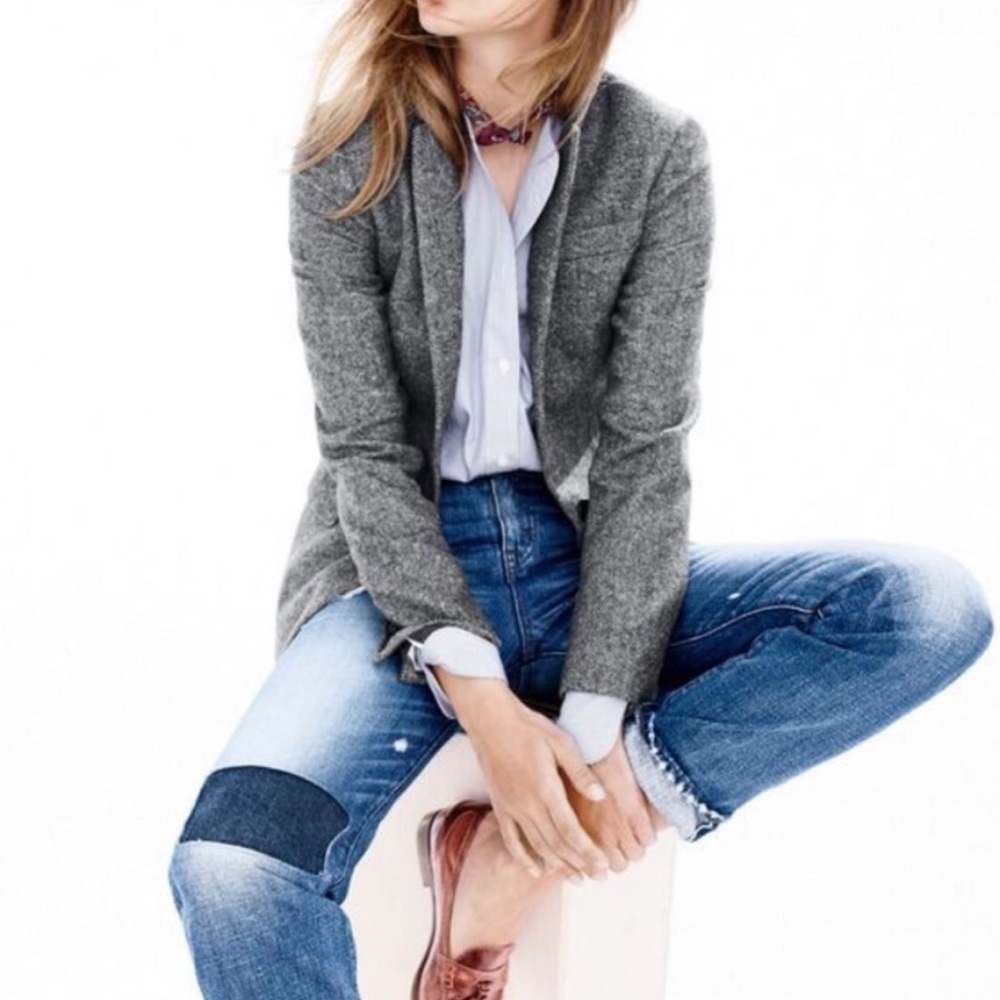 J.Crew schoolboy Donegal Tweed blazer